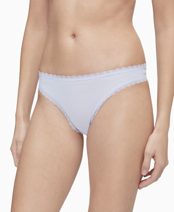Women's Lace-Trim Thong Underwear QD3705
