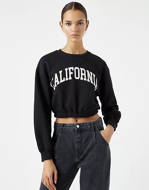 California varsity sweatshirt in black