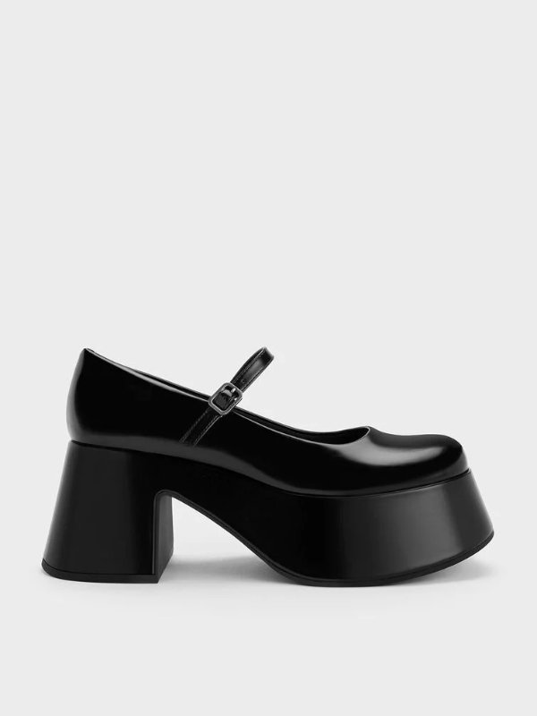 Black Boxed Rubina 玛丽珍厚底鞋