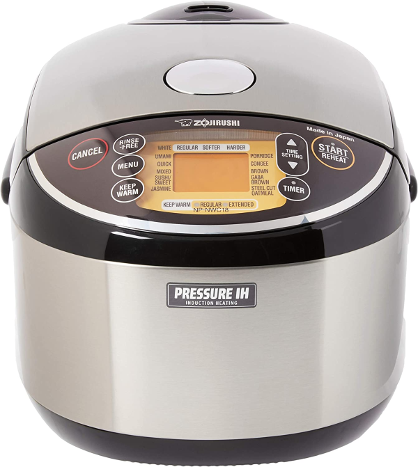 Pressure Induction Heating Rice Cooker & Warmer, 10 Cup