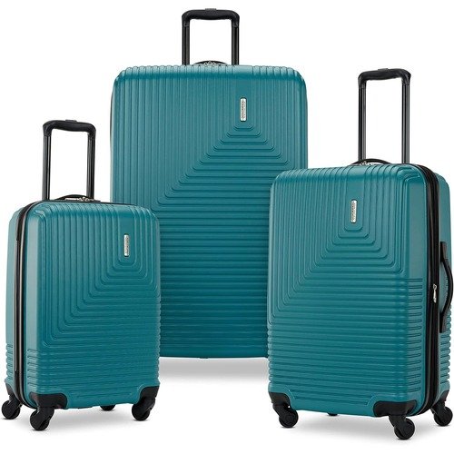 Groove Expandable Spinner Suitcase Set 20", 24", 28" - Teal