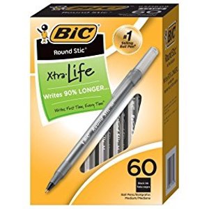 BIC Round Stic Xtra Life Ballpoint Pen