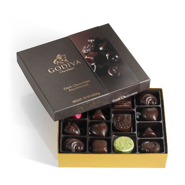 16 pc. Dark Chocolate Gift Box | GODIVA