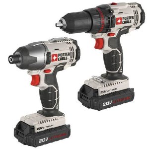 PORTER-CABLE 20V* MAX Cordless Lithium Drill and Impact Combo Kit PCCK604L2R