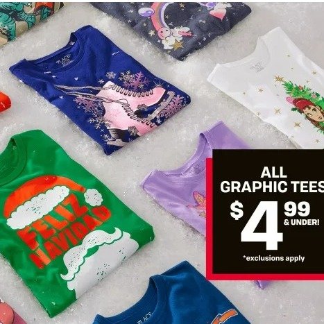 Children's Place Kids Tees Flash Sale $4.99 & Under + Free