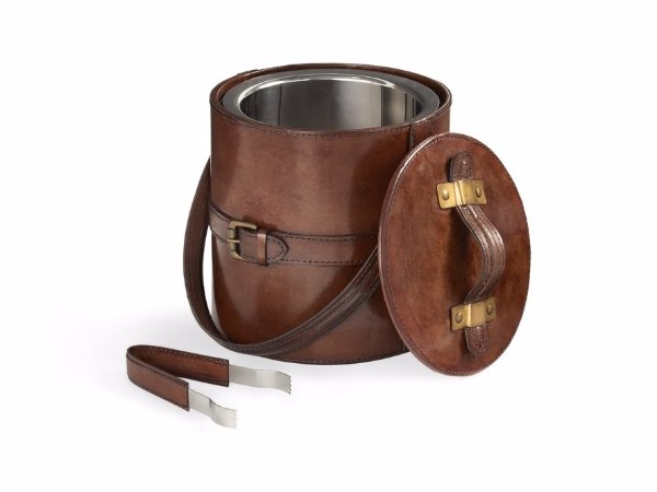 Andres Leather Ice Bucket