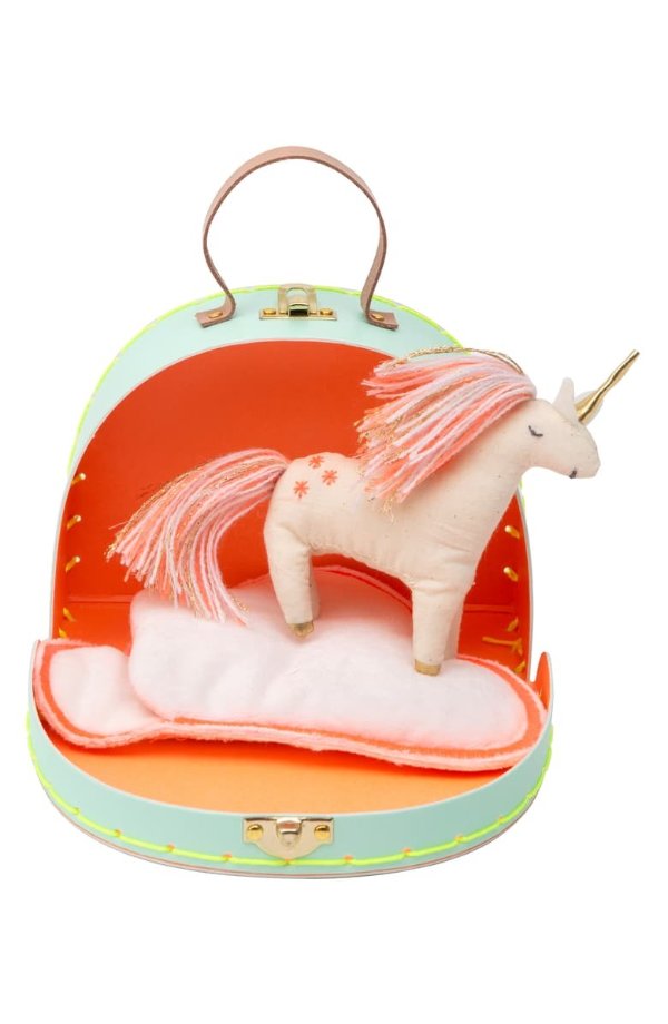 Mini Unicorn Stuffed Animal & Suitcase Set