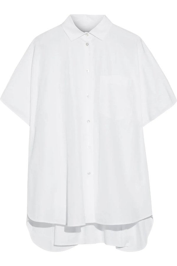 Oversized cotton-poplin shirt