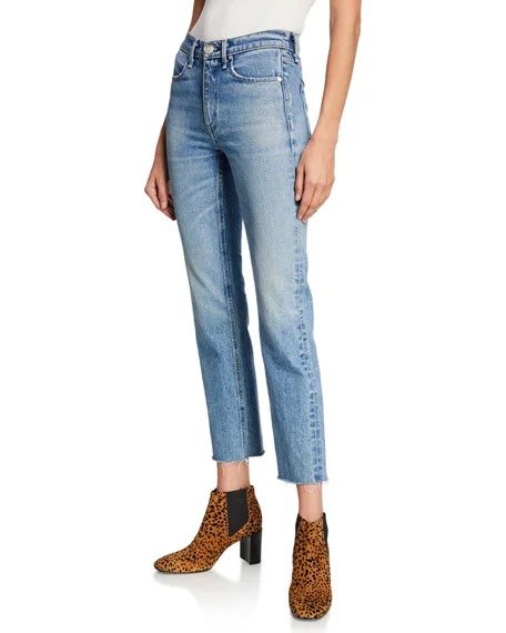 Ankle Cigarette Mid-Rise Cropped Jeans