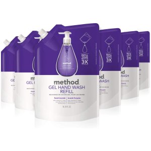 Method Gel Hand Soap Refill, French Lavender, 34 Fl Oz (Pack of 6)