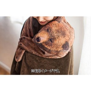 FELISSIMO官网 温暖棕熊 便捷多用 围巾毯 热卖