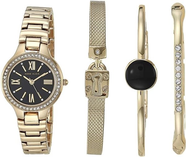 Women's Swarovski Crystal Accented Watch and Bracelet Set, AK/3582