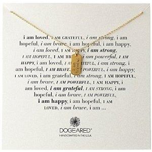 Dogeared Gold Dipped I Am Hopeful Editorial Chain Necklace