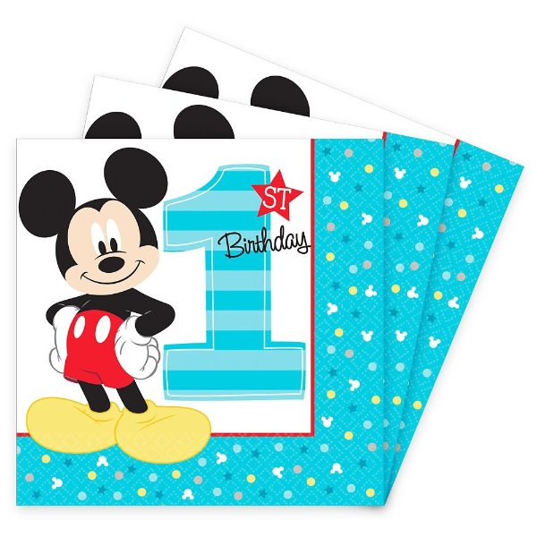 Mickey Mouse 1岁生日纪念 纸巾套装