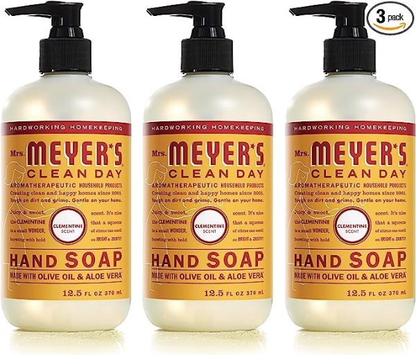 Hand Soap, Made with Essential Oils, Biodegradable Formula, Clementine, 12.5 Fl. Oz - Pack Of 3
