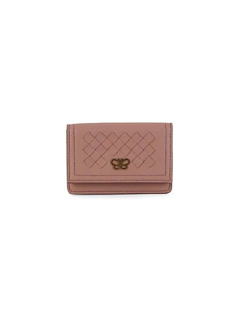 ​Butterfly Intrecciato Leather Card Holder