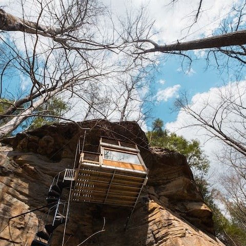 Cliff Dweller Spend a night Suspended from the Ridgeline - 坎普顿的树屋 出租 肯塔基州 美国
