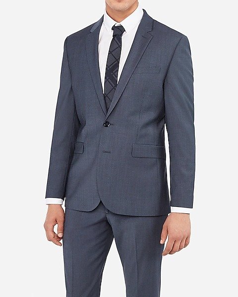 Extra Slim Blue Performance Stretch Wool-blend Suit Jacket