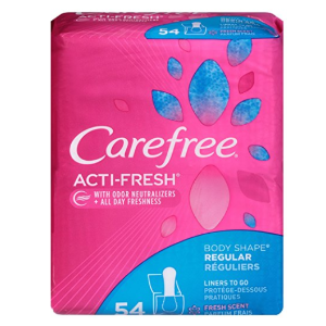Carefree Acti-Fresh Ultra-Thin Panty Liners, Regular To Go, Fresh Scent - 54 Count