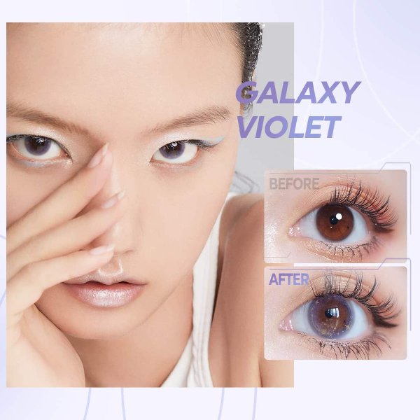 Galaxy Violet Color Contacts 1-Day AB-Side(10pcs)