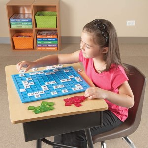 Learning Resources 120 Number Board, Tray & Numbered Tiles