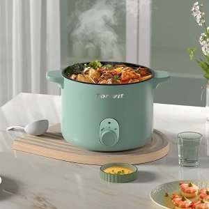 Topwit Electric Hot Pot, 1.5L Non-stick Ramen Cooker