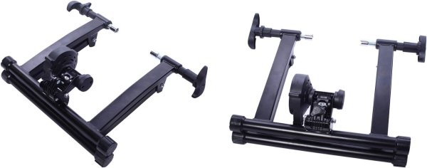 Bike Trainer Stand Steel Bicycle Exercise Magnetic Stand with Front Wheel Riser Block