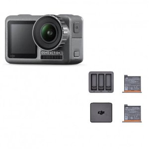 DJI Osmo Action 4K HDR 运动相机 + 额外双电池充电套装