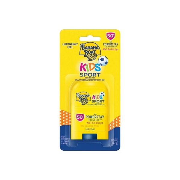 Kids Sport Sunscreen Stick SPF 50, 0.5oz | Travel Size Sunscreen, Childrens Sunscreen, Kids Sunblock, Oxybenzone Free Sunscreen for Kids, Mini Sunscreen SPF 50, 0.5oz