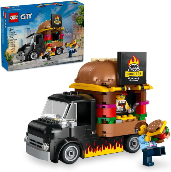 City Burger Truck Toy Building Set 60404
