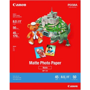 Canon 8.5' x 11' Matte Photo Paper Plus 哑光相纸 50张