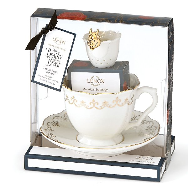 Disney Beauty & the Beast Live Action Time for Tea Beast Teacup & Saucer with Infuser & Specialty Te
