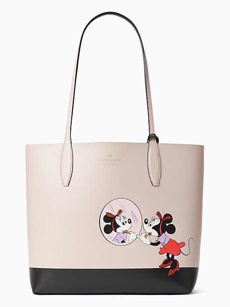 disney x kate spade new york minnie mouse large reversible tote