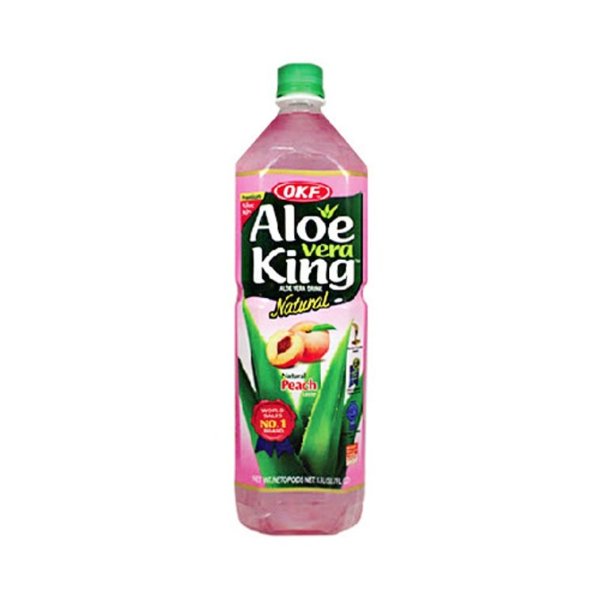 OKF Aloe Vera King Natural Peach Taste Aloe Drink 500ml
