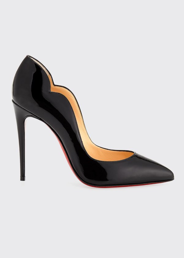 Hot Chick 100 Patent Red Sole Pumps