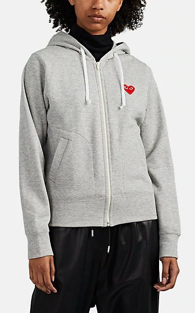 Heart-Graphic Cotton Terry Hoodie