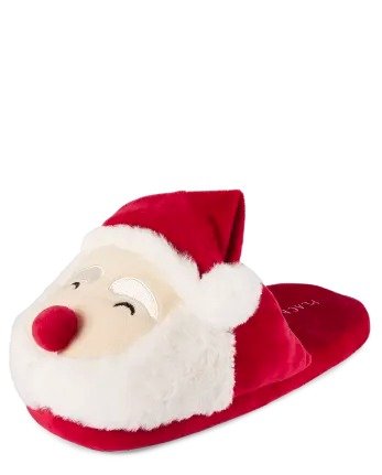 Unisex Adult Matching Family Christmas Santa Slippers | The Children's Place - RED