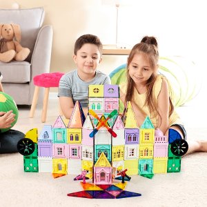 200-Piece Castle 3D Magnetic Building Block Set