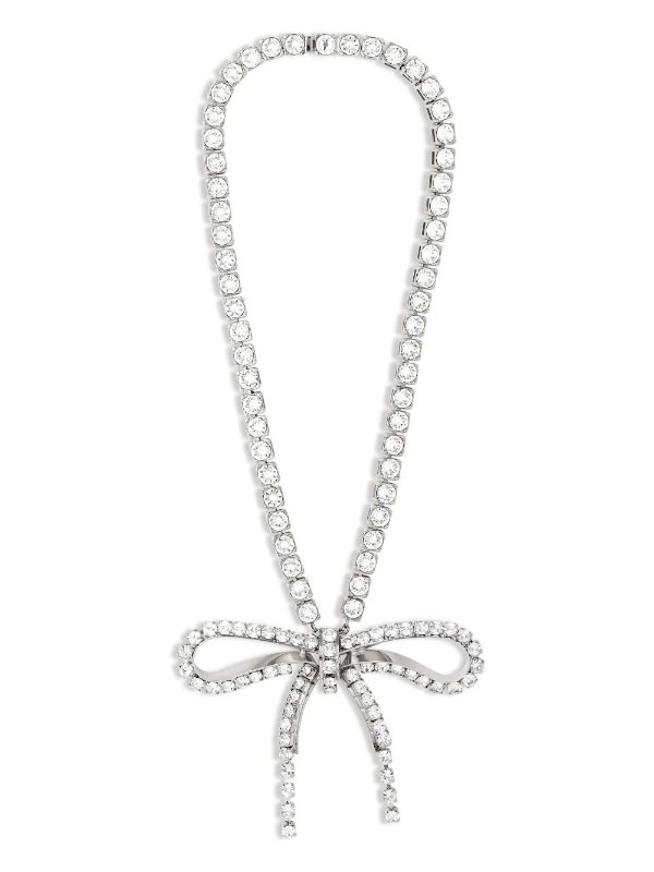 Archive Ribbon crystal-embellished necklace