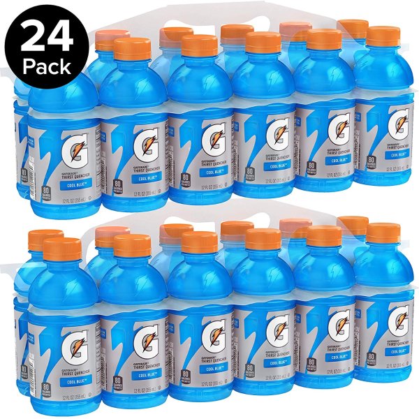 Thirst Quencher, Cool Blue, 12 Ounce Bottles (Pack of 24)