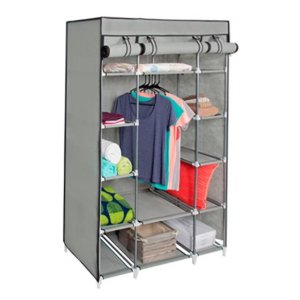 Best Choice Products 13-Shelf Closet Organizer w/ Fabric Cover & Hanging Rod