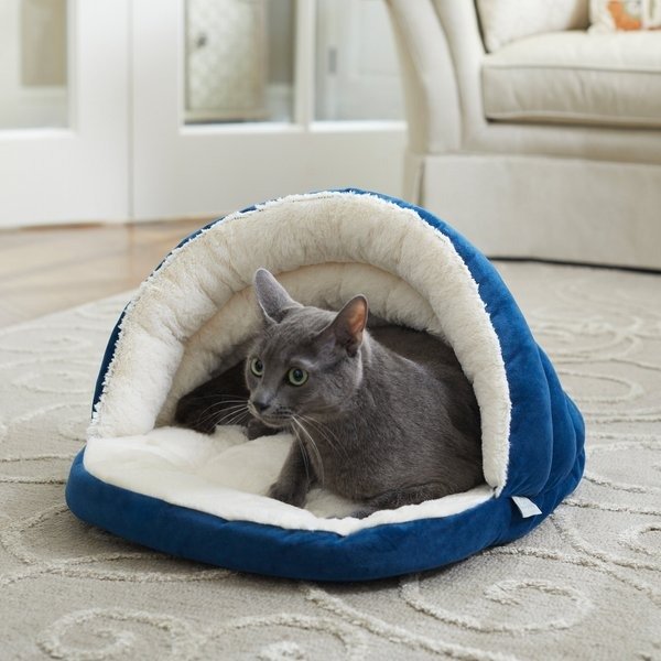 Frisco Velvet Covered Slipper Cat & Dog Bed