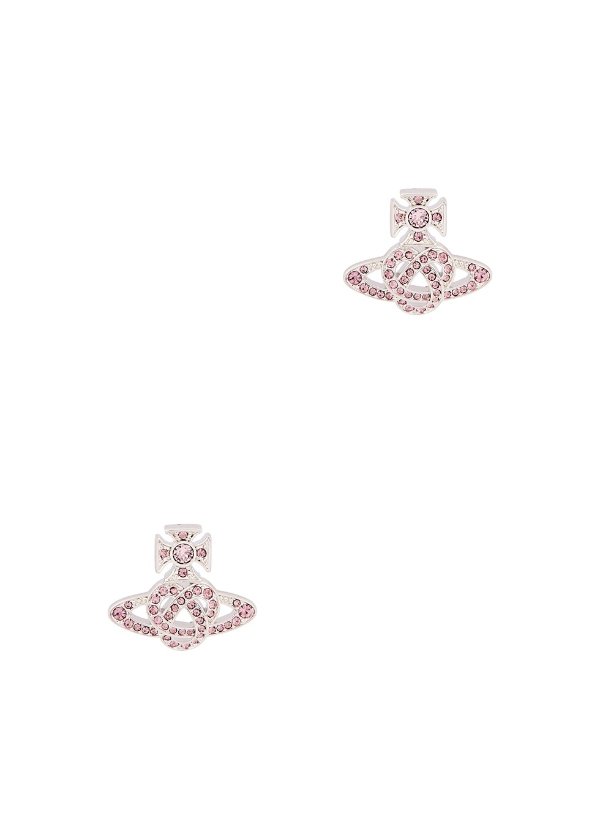 Loudilla embellished silver-tone orb earrings