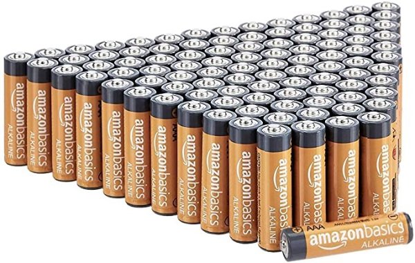100-Count AAA High-Performance Alkaline Batteries, 10-Year Shelf Life, Easy to Open Value Pack