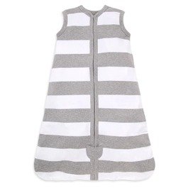 Beekeeper™ Grey Rugby Stripe Organic Baby Wearable Blanket