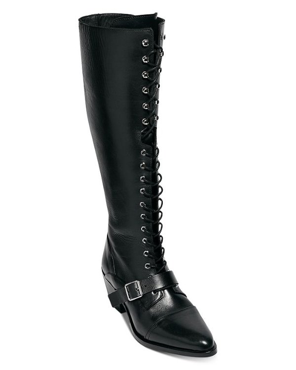 Women's Savannah Pointed Toe Tall Leather Boots