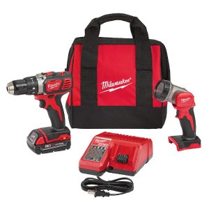 Milwaukee M18 18-Volt Lithium-Ion Cordless 1/2 in. Compact Drill/Worklight Kit (1-Battery)