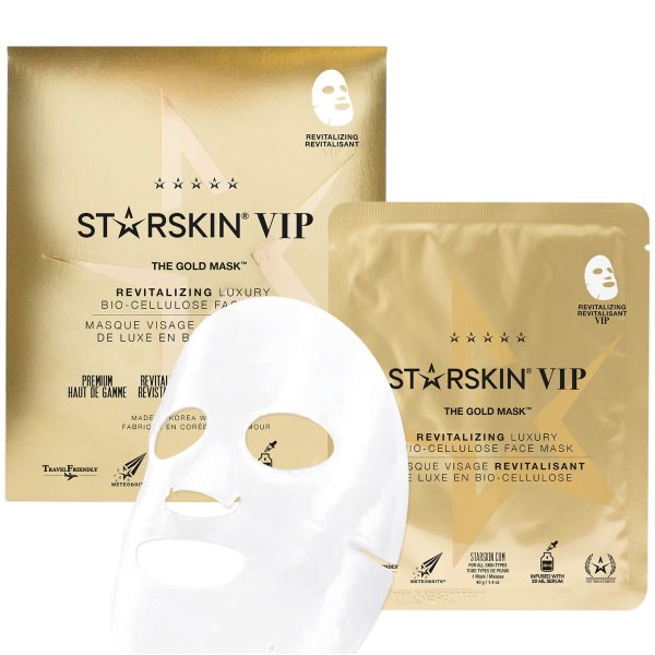 The Gold Mask VIP Revitalizing Luxury Bio-Cellulose Second Skin Face Mask 1.4 oz
