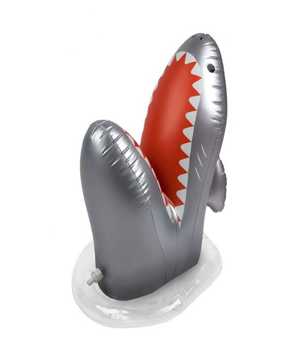 Sunny Life Inflatable Sprinkler Shark - Silver