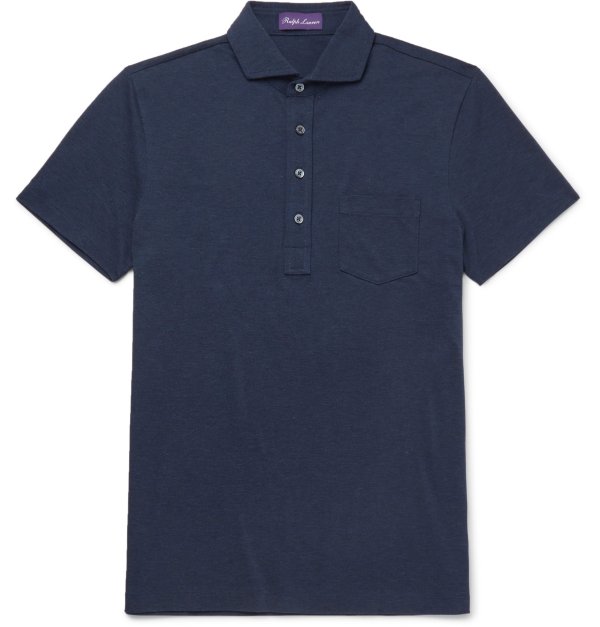 Ralph Lauren Purple Label - Cotton-Pique Polo Shirt